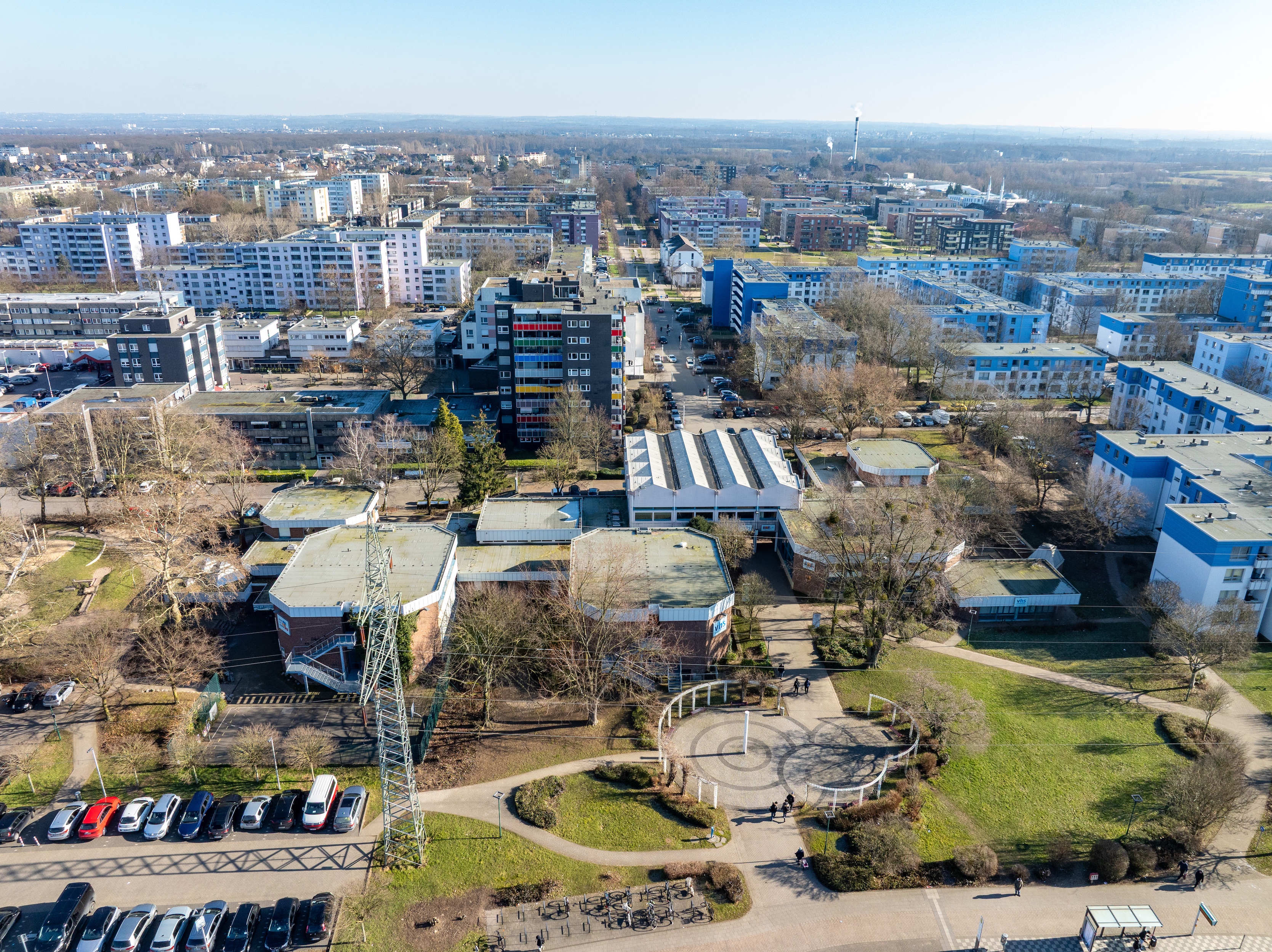 Luftbild vom Bildungs- und Kulturzentrum am Berliner Ring